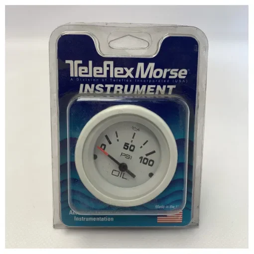 Teleflex - Oil Pressure Gauge White 0 to 100 PSI - 81181E product image