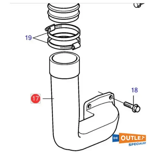 Volvo Penta - D3 Exhaust Manifold Black - 21190796 product image