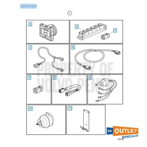 Volvo Penta - EVC Main Station Steering Kit Twin Engine IPS - 23407160 product image