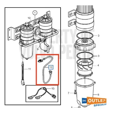 Volvo Penta - Fuel Sensor Extension Cable 5 Metre - 21415883 product image