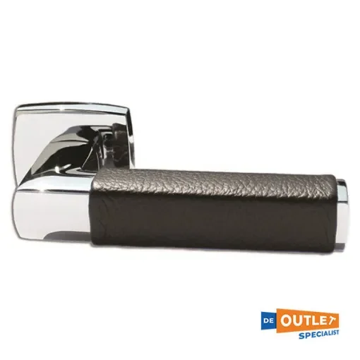 Foresti & Suardi - Nautilus Brass Door Handles with Leather - 480A.CP product image