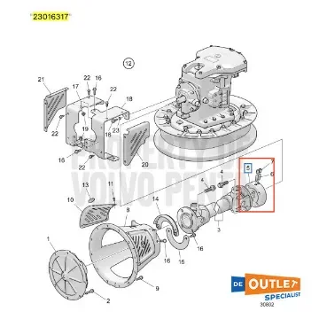 Volvo Penta - IPS Connection Flange - 23016317 product image