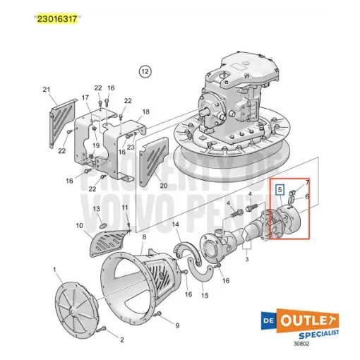 Volvo Penta - IPS Connection Flange - 23016317 product image