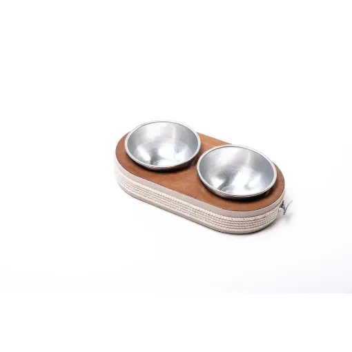 Marricreo - Pet Water and Food Bowls with Wooden Base - MA1000 product image