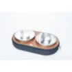 Marricreo - Pet Water and Food Bowls with Wooden Base - MA1000 product image