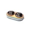 Marricreo - Pet Water and Food Bowls with Wooden Base - MA1000 product image