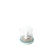 Marricreo - Medium Glass Candle Holder with Wooden Base - MA1090 product image