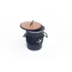 Marricreo - Small Coated Metal Bin with Wooden Lid - MA1301 product image