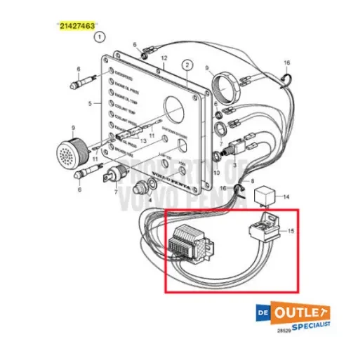 Volvo Penta - Connection Control Cable - 21427463-P01 product image