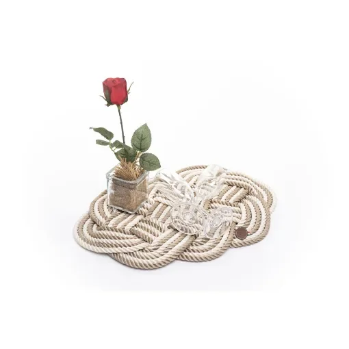 Marricreo - Oval Table Centrepiece in Two-Tone Rope - MA1383 product image