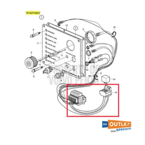 Volvo Penta - Connection Control Cable - 21427463-P01 product image