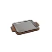 Marricreo - Large Rectangular Serving Tray Wood/Steel - MA1623 product image