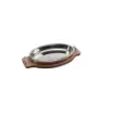 Marricreo - Large Oval Serving Tray Wood/Steel - MA1624 product image