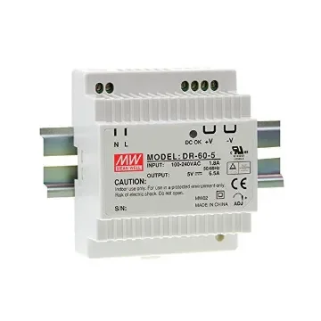 Mean Well - DR-60-5 DIN-Rail Power Supply - 5VDC 10A product image