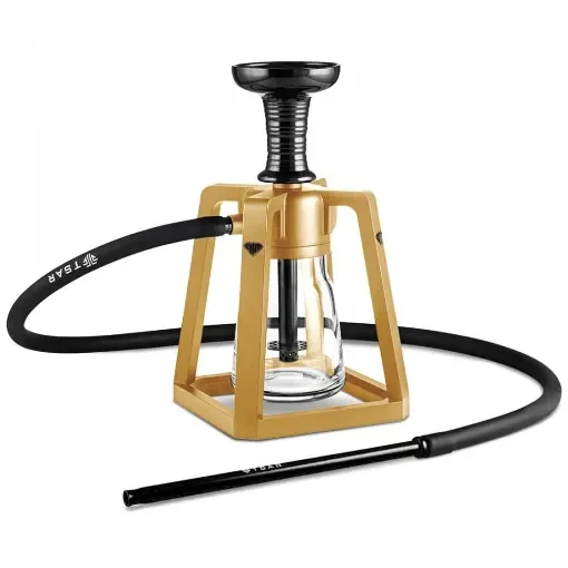 Tsar - Proton Gold and Black Glass Hookah product image