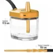 Tsar - Go Fast Gold Glass Hookah - Portable Hookah product image
