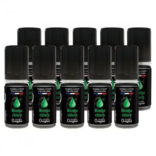 Silvercig - Pack of 10 Chloro Mint E-Liquids 0mg - product image