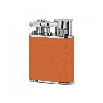Peter Charles Paris - Orange Leather Double Flame Lighter product image