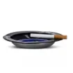 The Bulldog - Black Round Metal Ashtray with 4 Notches product image