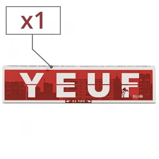 Yeuf - Slim Original Rolling Paper with Tips - 32 Sheets product image