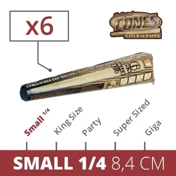 Cones - Small 1/4 Unbleached Rolling Paper Cones product image