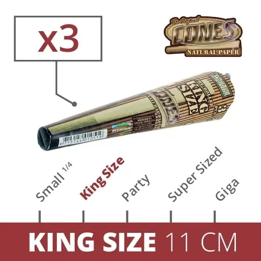 Cones - King Size Unbleached Cones X 3 product image
