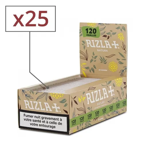 Rizla+ - Natura Rolling Paper 25 Books - Unbleached Hemp product image