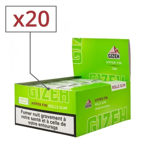 Gizeh - Hyper Thin Rolling Paper 20 Rolls - Organic product image