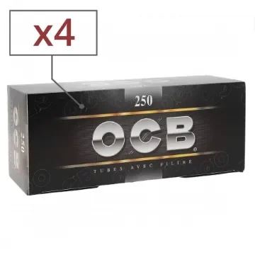 OCB - Box of 250 Cigarette Tubes with Filter - X4 product image