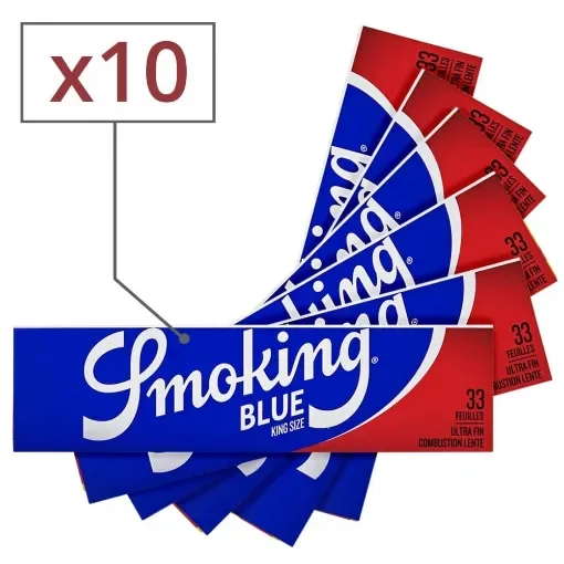 Smoking - Slim Blue Rolling Papers - X10 Pack product image