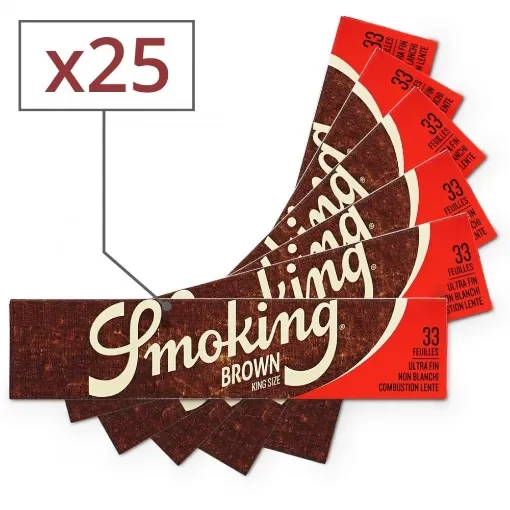 Smoking - Slim Brown Rolling Papers - X25 Pack product image