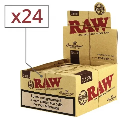 RAW - Slim Rolling Paper + Tips Set - 24 Pack product image