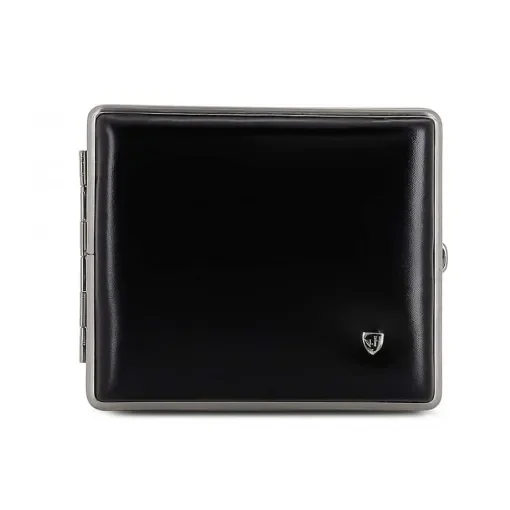 smoking - Black Smooth Leather Cigarette Case product image