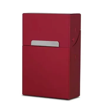 smoking - Red Aluminum Cigarette Case - King Size Compatible product image