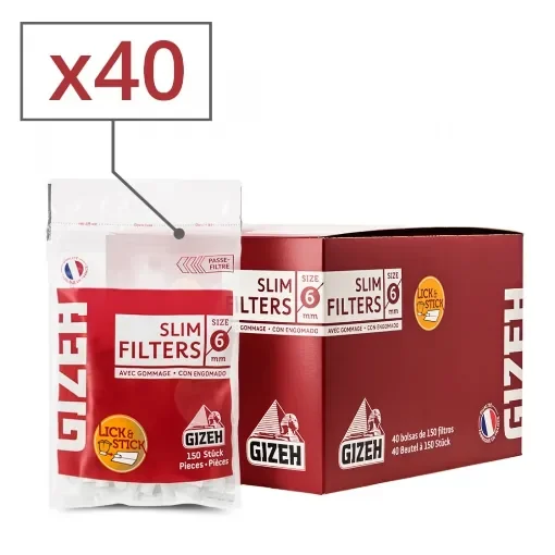 Gizeh - Slim Filters 6mm - 40 Sachets product image