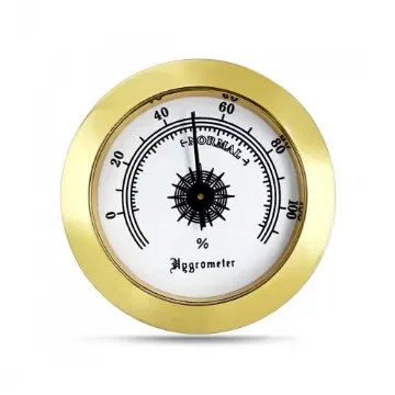 smoking - Golden Round Hygrometer - Metal Spring product image