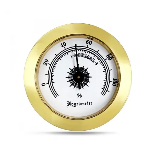 smoking - Golden Round Hygrometer - Metal Spring product image