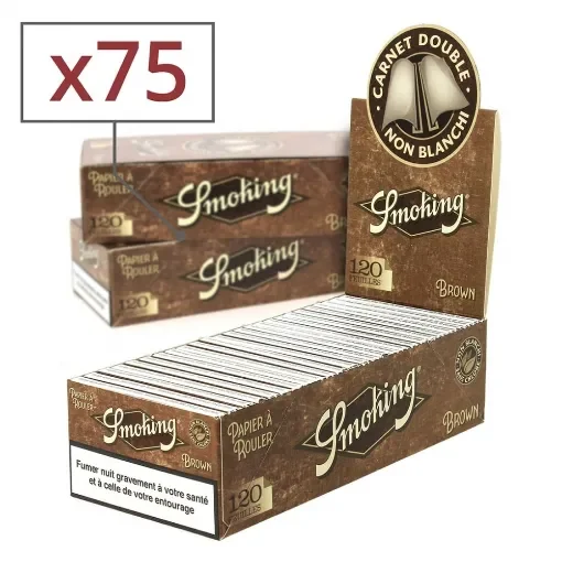 Smoking - Brown Regular Rolling Papers Pack of 3 - 75 Books product image