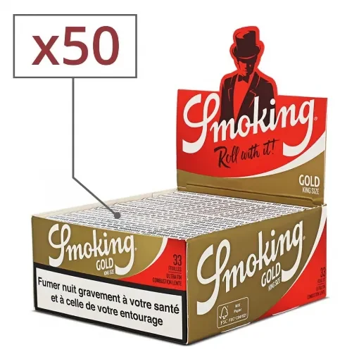 Smoking - Slim Gold Rolling Paper - Box of 50 product image
