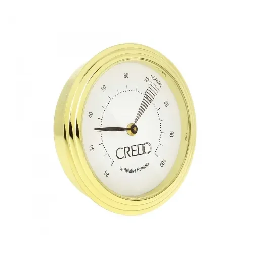 Crédo - Gold Analog Hygrometer 55mm - Precision Humidity Control product image