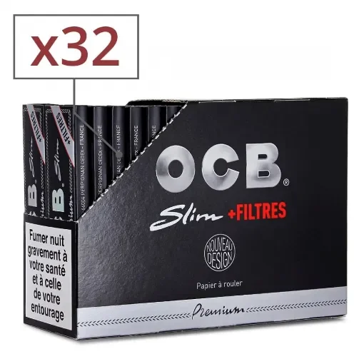 OCB - Slim Rolling Papers with Tips - Pack of 32 product image