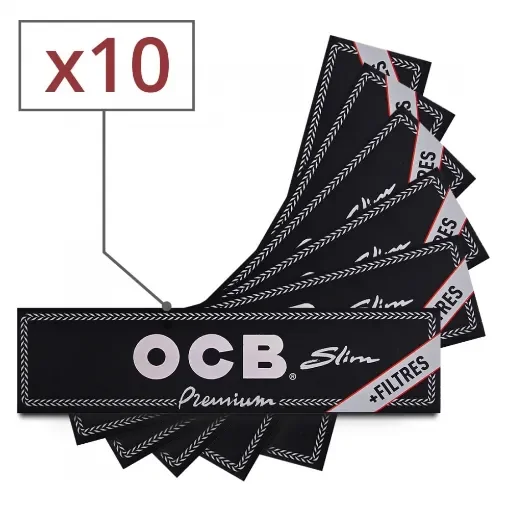 OCB - Slim Rolling Papers with Tips - Pack of 10 product image