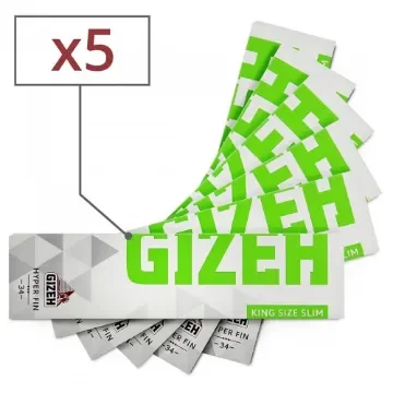 Gizeh - Slim Hyper Fin Rolling Papers - Set of 5 Notebooks product image