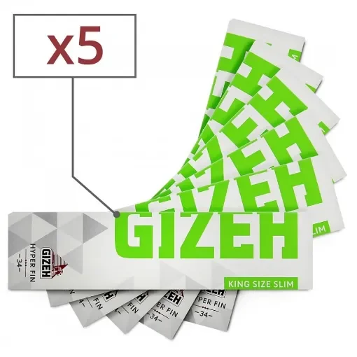 Gizeh - Slim Hyper Fin Rolling Papers - Set of 5 Notebooks product image