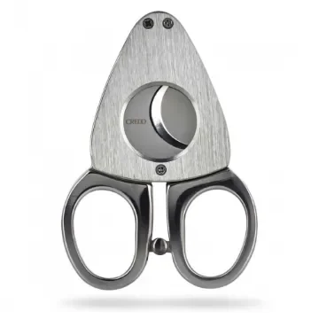 Crédo - Synchro Cigar Cutter Brushed Steel - 22mm Cutting Diameter product image
