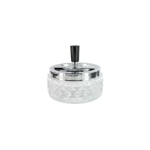 smoking - Glass Push Ashtray with Rotating Mechanism product image