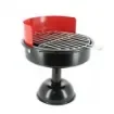 Smoking - BBQ Ashtray Red Black Round Metal - product image