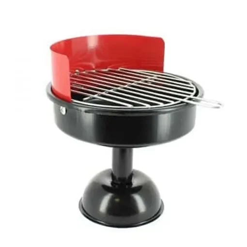 Smoking - BBQ Ashtray Red Black Round Metal - product image