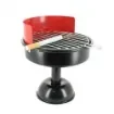 Smoking - BBQ Ashtray Red Black Round Metal - product image