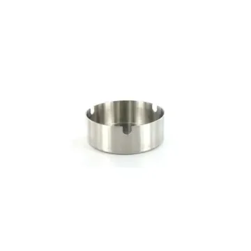 smoking - Chrome Steel Ashtray - Round Design product image